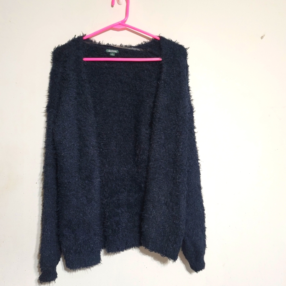 Wild Fable‎ Fuzzy Navy Blue Cardigan Small
